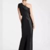 571138670 Bow tie single shoulder bandage dres