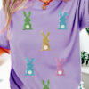Wisteria Sequin Easter Bunny Patched Tee