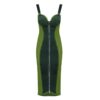 Front Zipper Sexy Sleeveless Backless Party Elegant Dresses