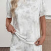 White Woodland Camouflage Casual 2pcs Short Set