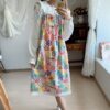 Summer Cute Youthful Unique and Stylish Patchwork Lace Long Dress