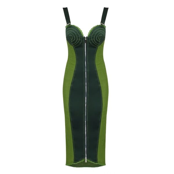 Front Zipper Sexy Sleeveless Backless Party Elegant Dresses
