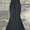 Bandage skirt strapless black and white patchwork large floral long skirt