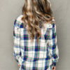 101729536-490d49fbfea7b66e.jpg Blue Plaid Print Shirt and Shorts 2Pcs Lounge Set