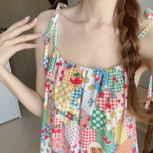 Summer Cute Youthful Unique and Stylish Patchwork Lace Long Dress