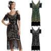 571134952 Gatsby Vintage Evening Dress 1920s Theme Party Sequin Fringe Dress