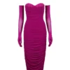 Mesh splicing bandage and suspender fashionable women's dress