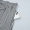 Black Stripe Plus Size Loose Straight Casual Pants