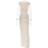 Sleeveless Pleated Slit Fitted Formal Gown
