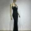V-Neck Tight High Waist Wrapped Hip Dress with Bandage Dress