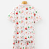 White Christmas Spirits Shirt Style 2pcs Short Pajama Set