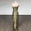 New Tight Lace up Gold Stamped Bandage Sexy Split Dress
