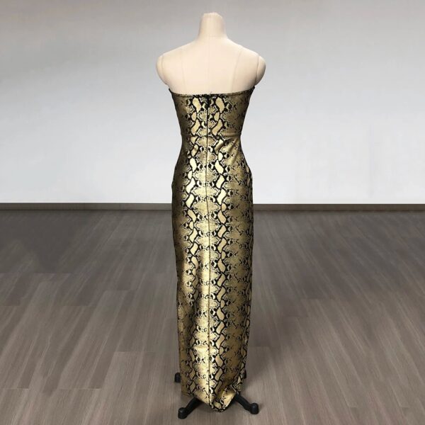 New Tight Lace up Gold Stamped Bandage Sexy Split Dress