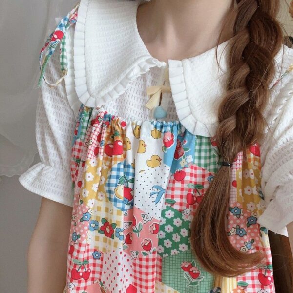 Summer Cute Youthful Unique and Stylish Patchwork Lace Long Dress