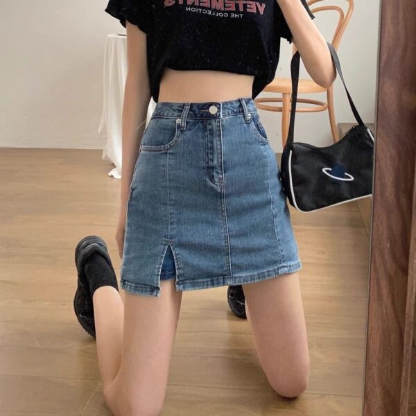 Summer Lightweight Denim Skirt for Women