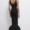 Sexy O-Neck Pearl Beading Bodycon Bandage Gown Dress