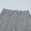 Black Stripe Plus Size Loose Straight Casual Pants