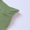 Green Criss Cross Waist Flared Swim Skirt