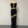 backless mesh transparent bandage dress