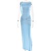 Sleeveless Pleated Slit Fitted Formal Gown
