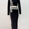 Bandage skirt set long skirt two-piece set party dress
