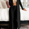 101729426-6a81d8b4270b8ddb.jpg Black Split Long Cardigan and Skinny Pants Lounge Set