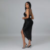 Halter Sequined Party Dress