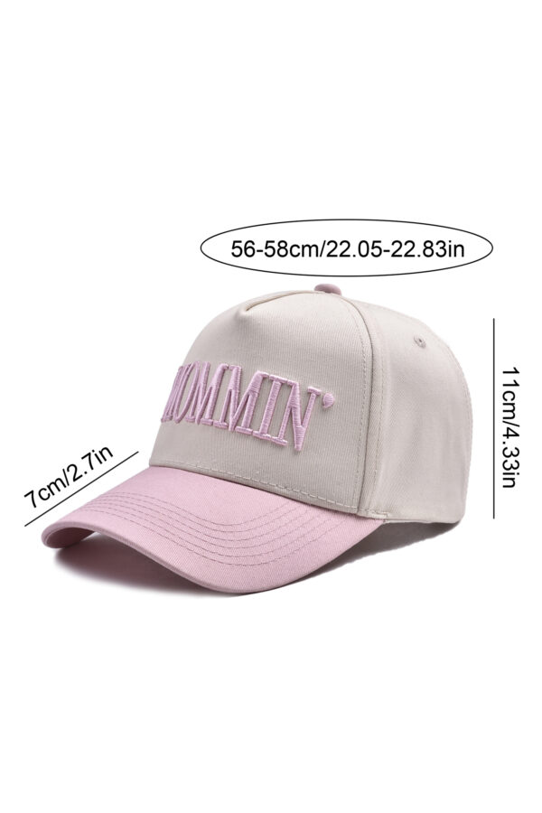Pink MOMMIN Embroidered Color Block Baseball Cap