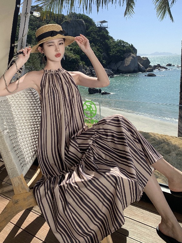 Women's Striped Dresses Summer Party Club A-line Dress Elegant Female Vintage  Off Shoulder One Piece Dress Clothes