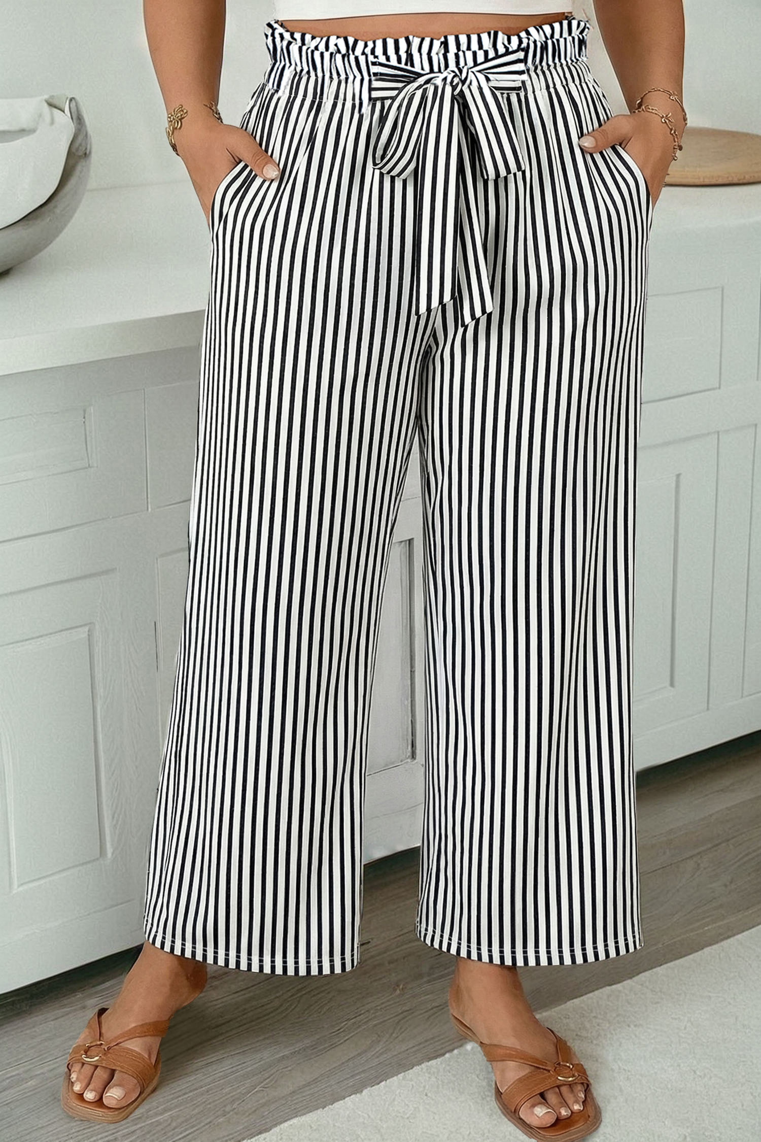 black-stripe-plus-size-loose-straight-casual-pants-pl7713783-p219