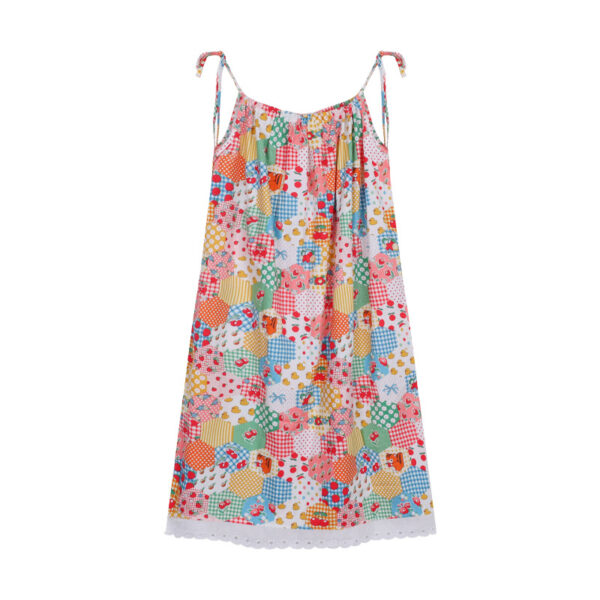 Summer Cute Youthful Unique and Stylish Patchwork Lace Long Dress