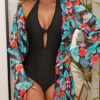 101800828-8fc8808730380a28.jpg Black Halter Neck Monokini with Floral Beach Cover Up