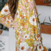 Blue Cakewalk Floral Smocked Blouse