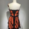 Fashionable irregular patchwork elegant beaded tight mini dress