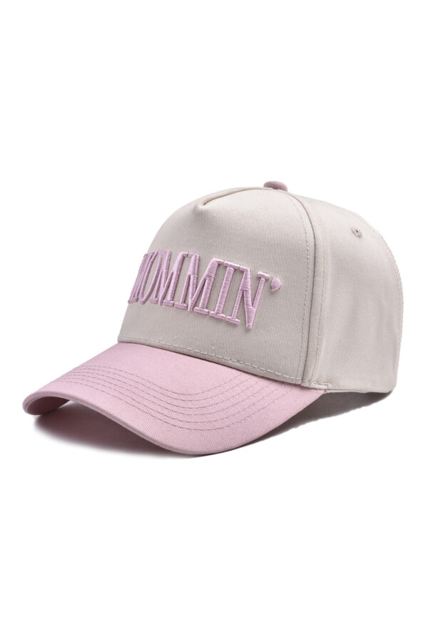 Pink MOMMIN Embroidered Color Block Baseball Cap