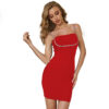 Internet Celebrity Same Suspender Waist Closing Women's Dress With Diamond Bandage Dress