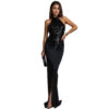 Fashion Women's Sexy Fitted Sequin Velvet Split Dress
