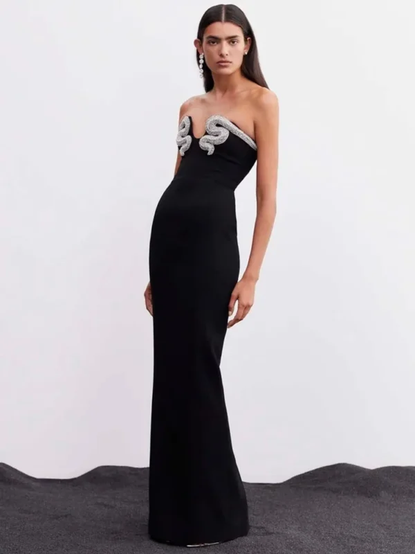 V-Neck Tight High Waist Wrapped Hip Dress with Bandage Dress