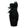 571138683 European and American tube top feather design backless dress bandage skirt