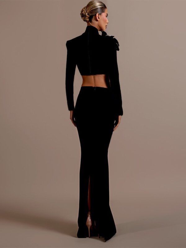 Bandage skirt set long skirt two-piece set party dress