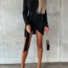New hot stamping fashionable long sleeved dress casual party high neck dress