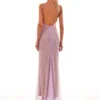 Sequins Backless Beaded Mesh Long Dress Slim Fit Celebrity Evening Party Gowns