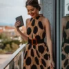 Women's Polka Dot Dress Summer  Woman Dress New Pleated Elegant Sleeveless Party A-line Dresses