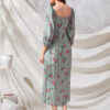Western Celebrity Style Slim Floral Dress