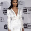 Temperament White Sexy V-Neck Fringed Long Sleeve Bandage Dress