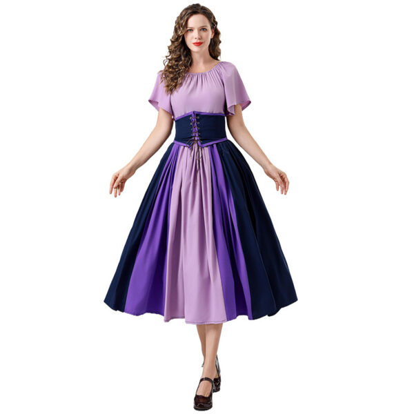 567616381 Patchwork Flutter Sleeves Princess Style Formal Gown Puffy Dress