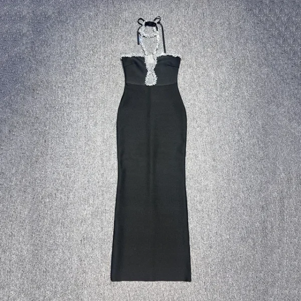 Strapless Luxury Diamond Elegant Celebrity Party Evening Dress