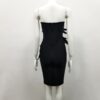 571138684 European and American tube top feather design backless dress bandage skirt