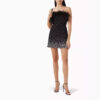 Strapless hairy pearl waist bag buttocks sexy fashion bandage dress