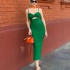 New Sexy Slim Suspenders Ladies Cocktail Party Dress
